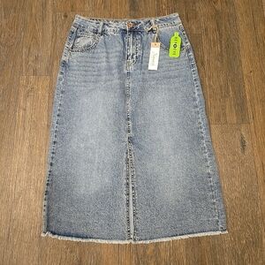 Natural Reflections Womens Blue Jean Skirt Comfort Stretch Size 10 Brand NEW